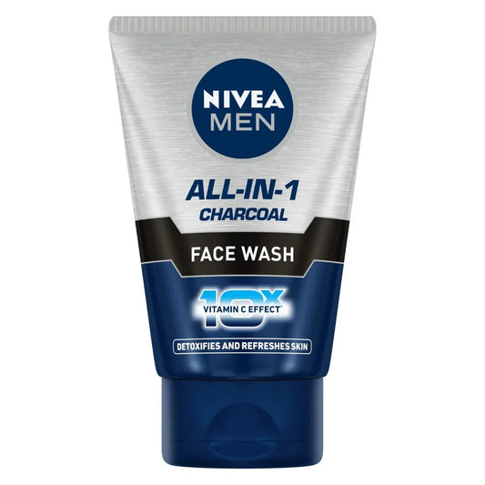 Nivea Men All-In-1 10X Vitamin C Charcoal Effect Face Wash 100 g - main view