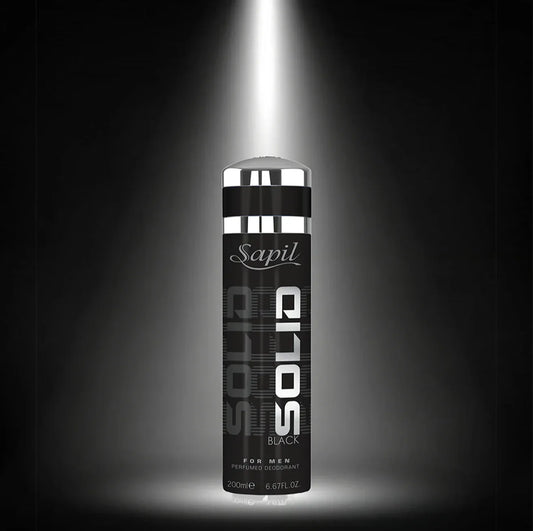 Sapil Solid Black Deodorant for Men 200ml - main view