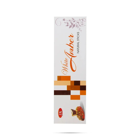 JK White Amber Dhoop Sticks 50g | Natural Incense Sticks for Aromatherapy - main view
