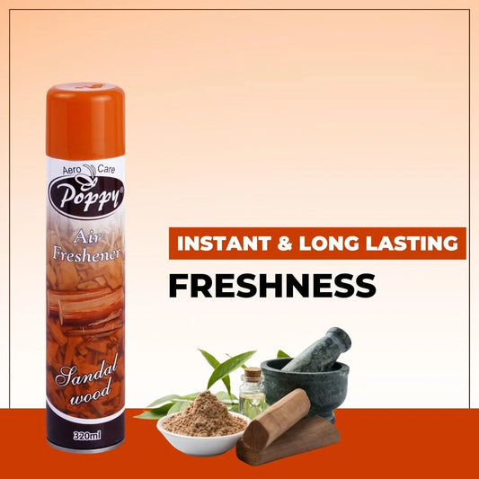 AEROCARE POPPY Sandalwood Room Air Freshener 320ml - main view