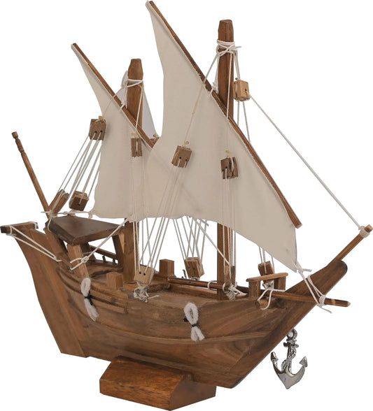 Uru or Kerala Traditional Boat Miniature - 10 inch view