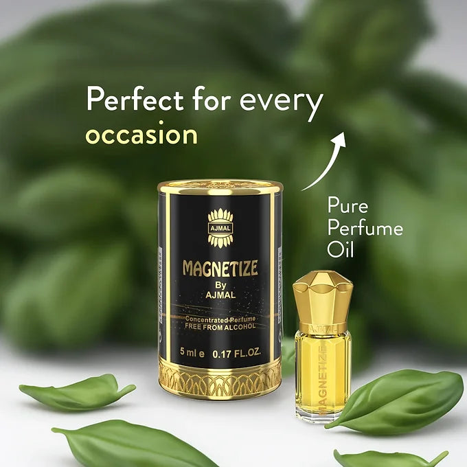 AJMAL MAGNETIZE Non-Alcoholic Concentrated Long Lasting Attar For Men - 5 ML