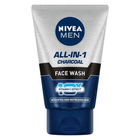 Nivea Men All-In-1 10X Vitamin C Charcoal Effect Face Wash 100 g - main view
