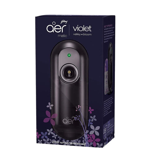 Godrej aer Matic, Automatic Air Freshener Kit With Flexi Control - Violet Valley - main view