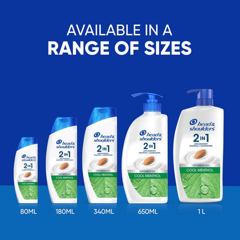 Head & Shoulders 2-in-1 Cool Menthol Anti Dandruff Shampoo + Conditioner, 650ml - view 8