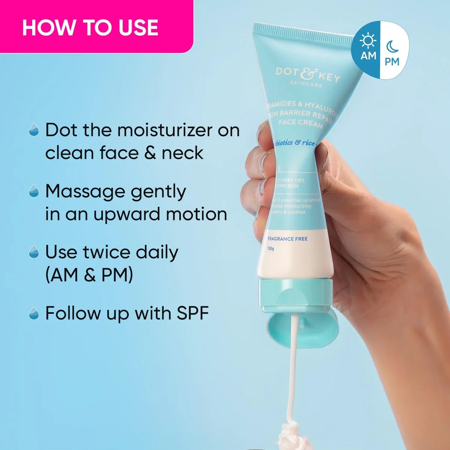 Dot & Key Ceramides & Hyaluronic Hydrating Face Cream 100g - view 4