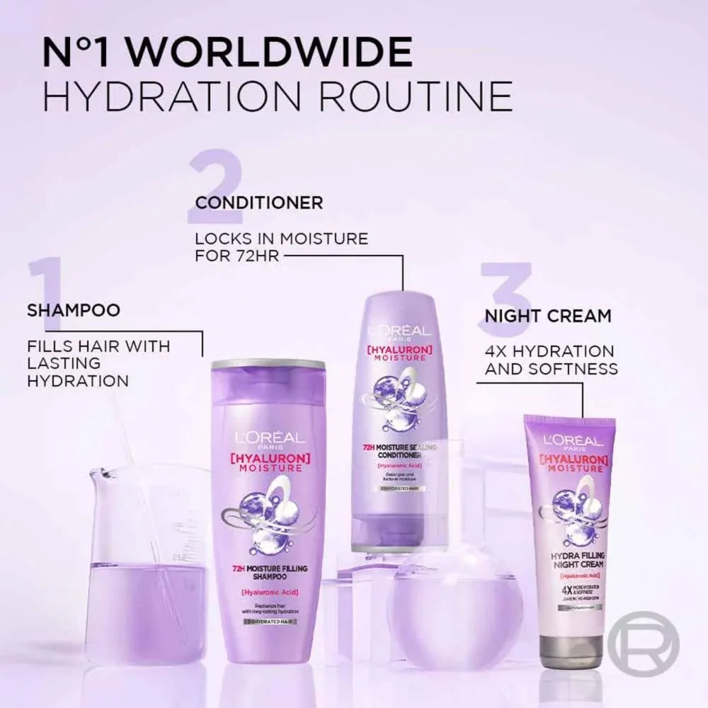 L'Oreal Paris Hyaluron Moisture 72HR Moisture Filling Shampoo - view 7
