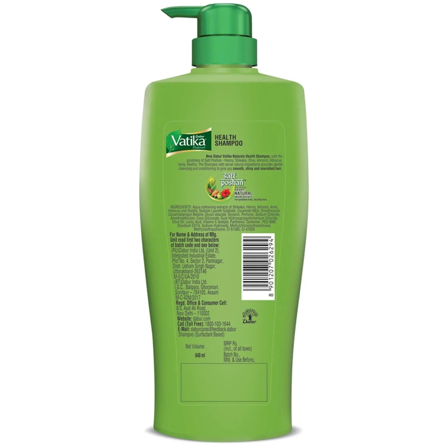 Dabur Vatika Health Shampoo - 640ml | Repairs Hair damage, Controls Frizz - view 5