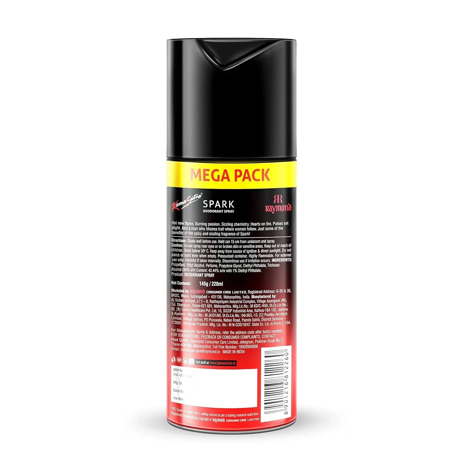 KamaSutra Spark Deodorant Spray for Men 220ml - view 2