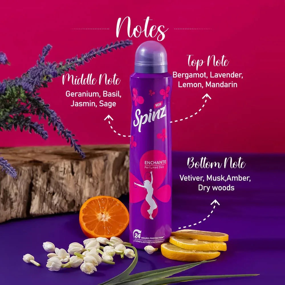 New Spinz Enchante Perfumed Deo for Women 200ml - view 4