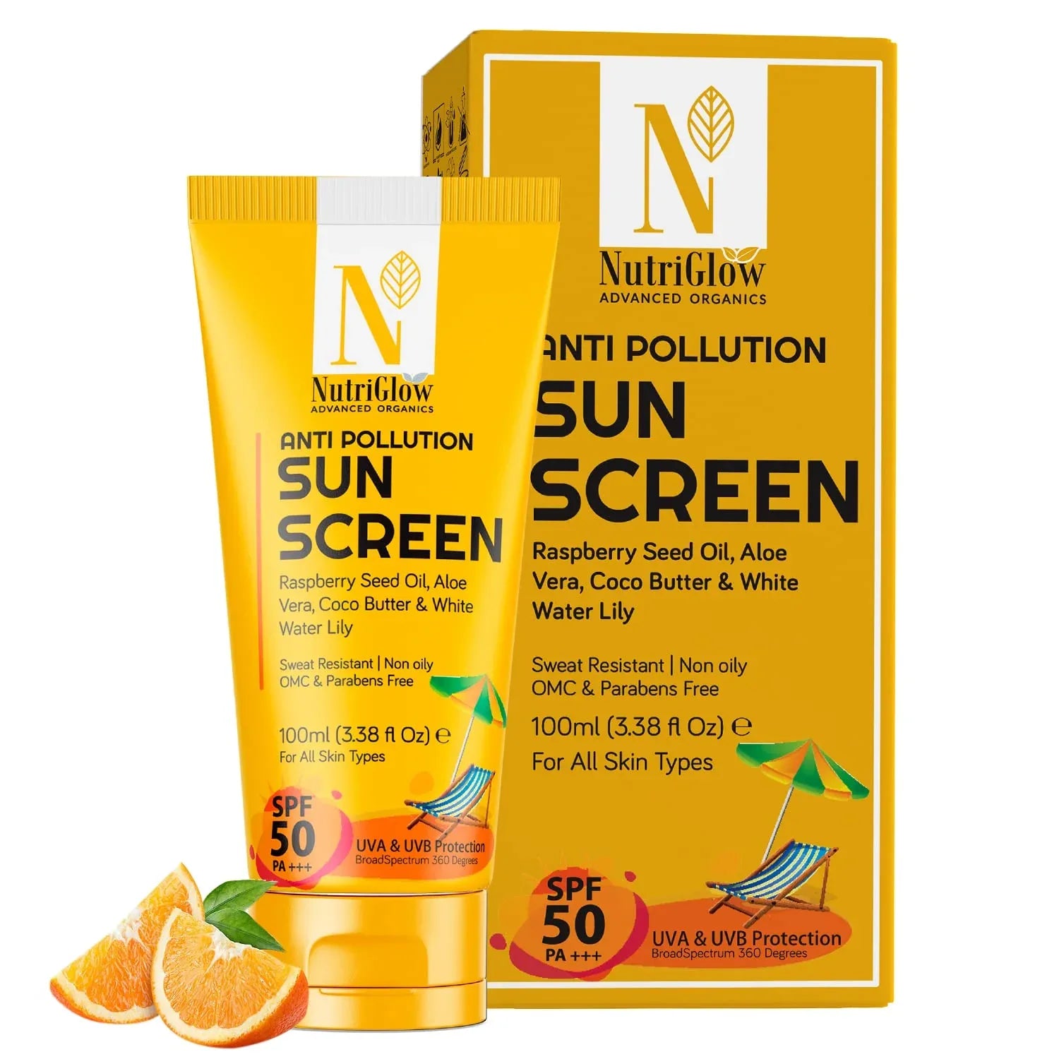 NutriGlow Advanced Organics Advanced Organics Anti Pollution Sunscreen SPF 50, 1 - main view