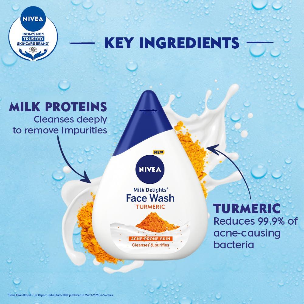 NIVEA Milk Delights Turmeric Face Wash 100ml - view 4