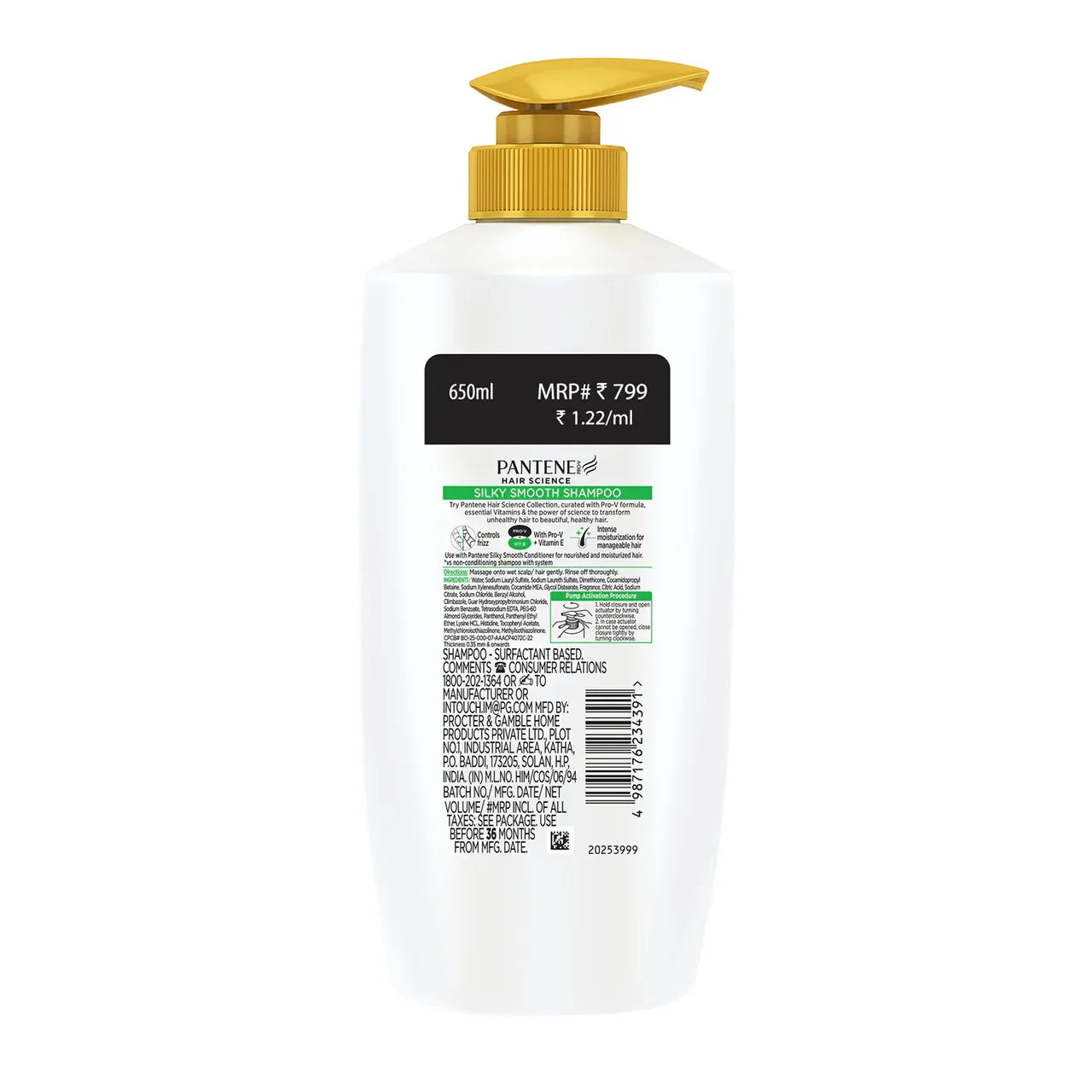 Pantene Advanced Hair Fall Solution Silky Smooth Care Shampoo 650 ml - view 7