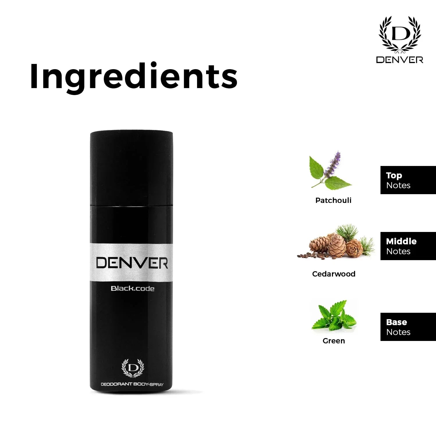 DENVER Black Code Deodorant - 150ML - view 4