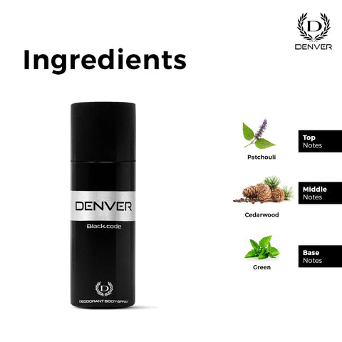 DENVER Black Code Deodorant - 150ML - view 4
