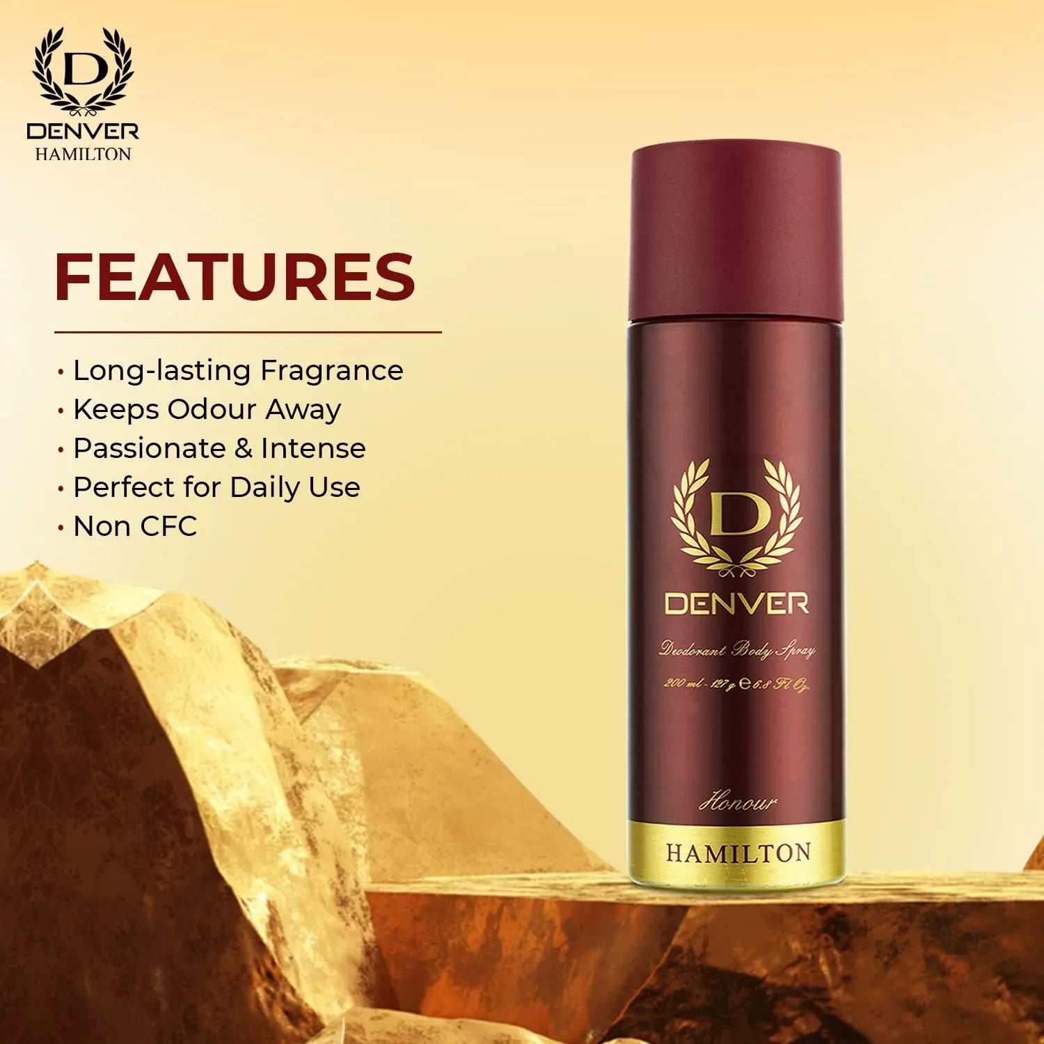 DENVER Honour Deodorant For Men - 165ML - view 3