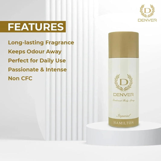 Denver Hamilton Deodorant Body Spray, Imperial For Men, 200Ml - view 2
