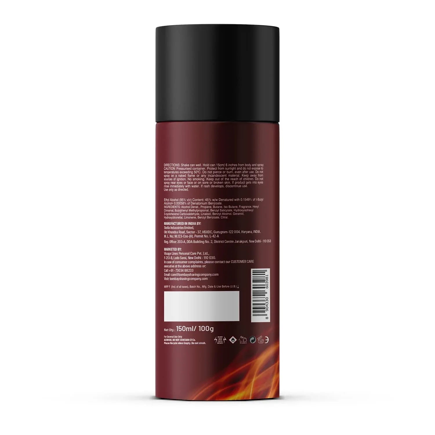 Bombay Shaving Company Red Spice Deodorant For Men - 150Ml - view 2