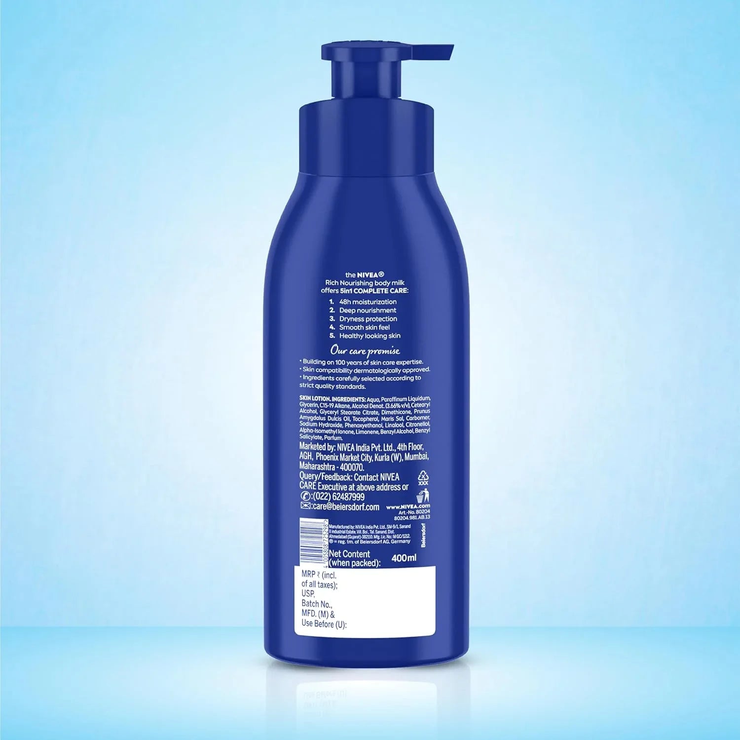 NIVEA Nourishing Body Milk 400ml Body Lotion 48H Moisturization - view 2