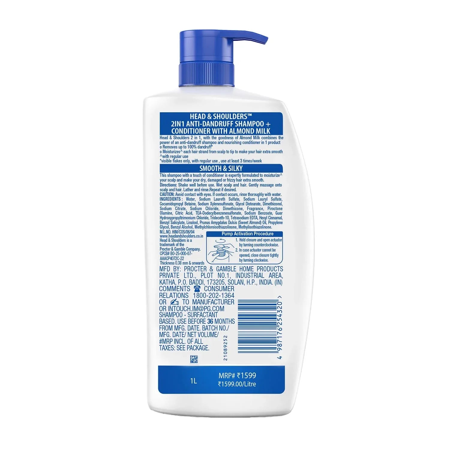 Head & Shoulders 2-in-1 Smooth and Silky Anti Dandruff Shampoo + Conditioner - view 10