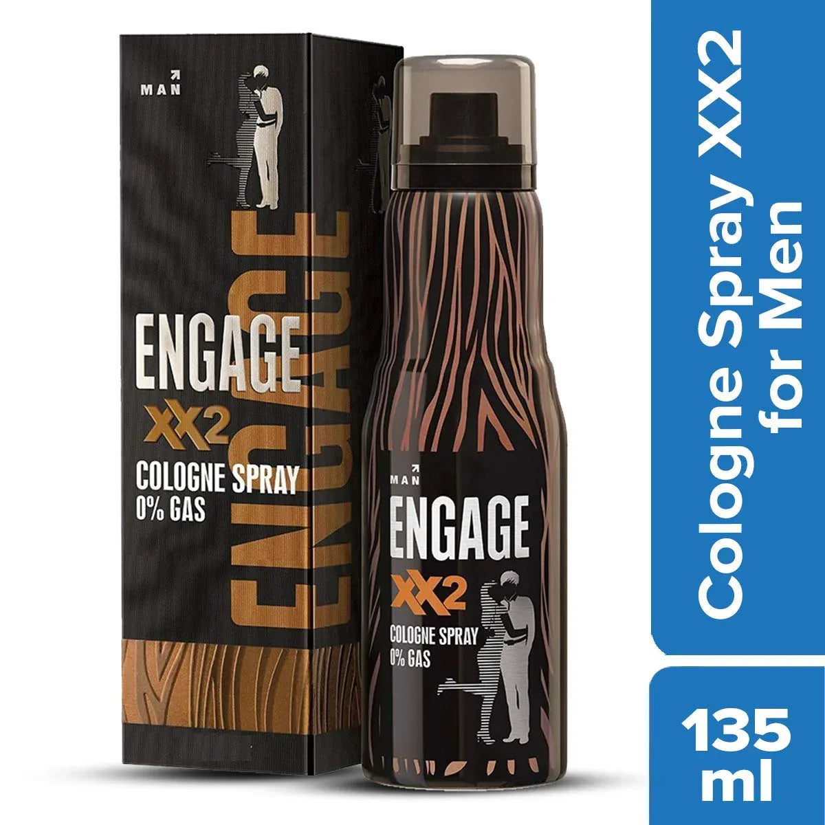 Engage XX2 Cologne No Gas Perfume for Men, Spicy and Citrus, Skin Friendly, 135m - view 3