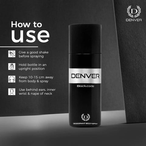 DENVER Black Code Deodorant - 150ML - view 5