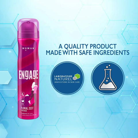 Engage Floral Zest Deodorant Body Spray for Women 150ml - view 3