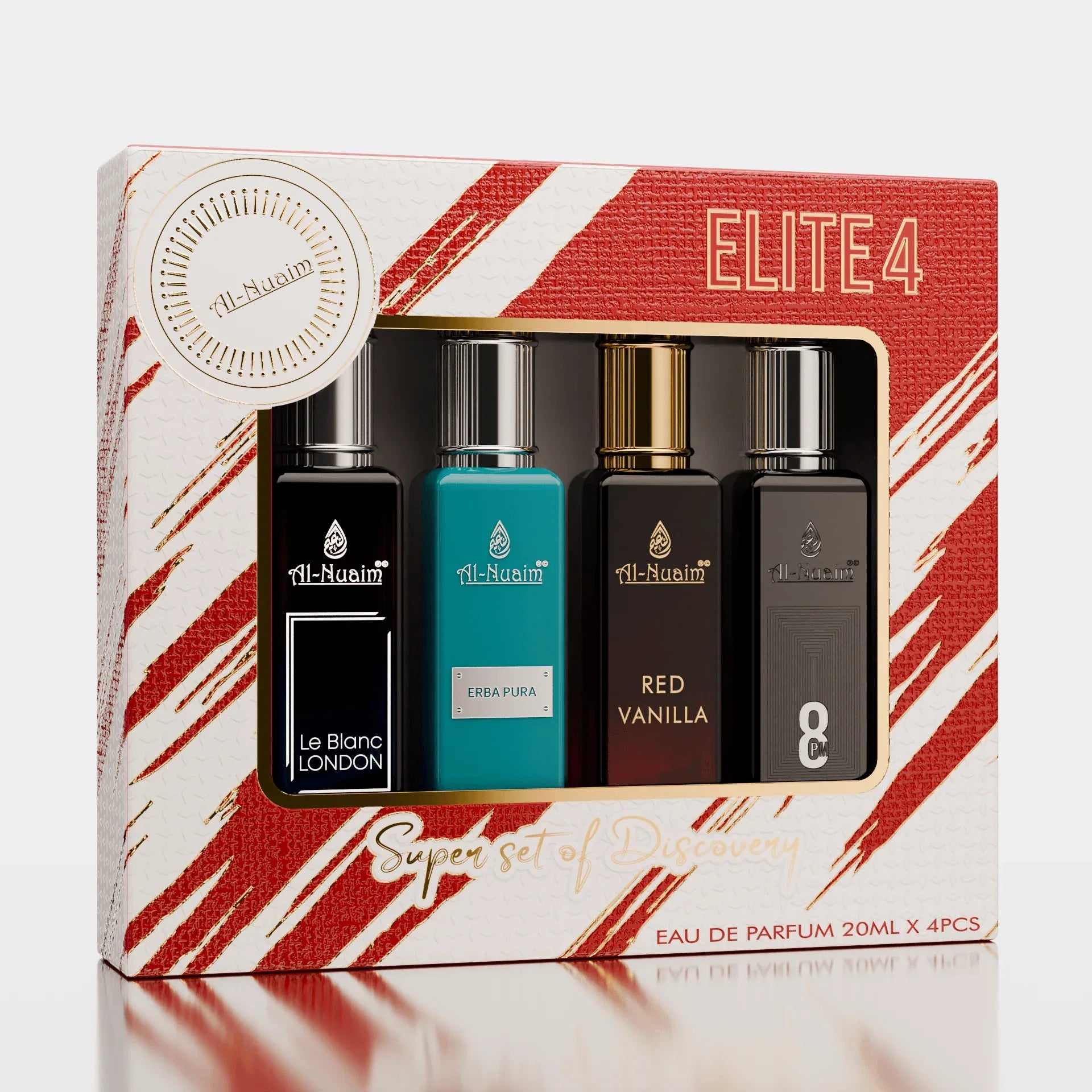 Al Nuaim Elite 4 EDP Gift Set of 4 For Men & Women (4 X 20ml) - main view
