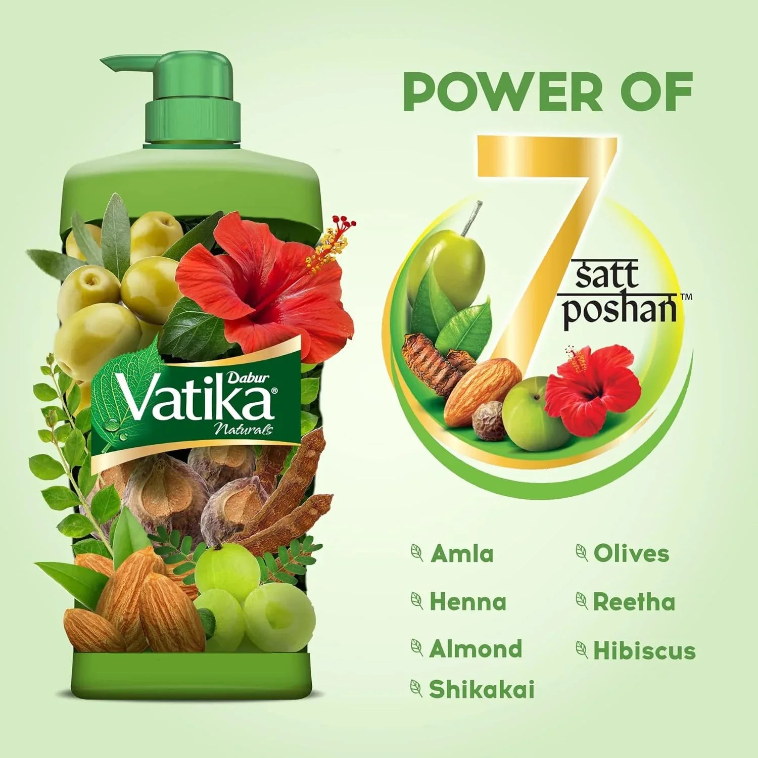 Dabur Vatika Health Shampoo - 640ml | Repairs Hair damage, Controls Frizz - view 2