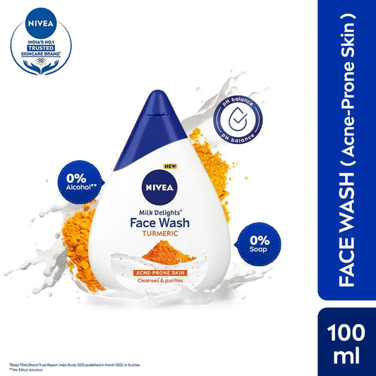 NIVEA Milk Delights Turmeric Face Wash 100ml - view 2