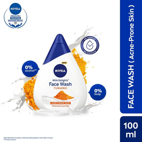 NIVEA Milk Delights Turmeric Face Wash 100ml - view 2