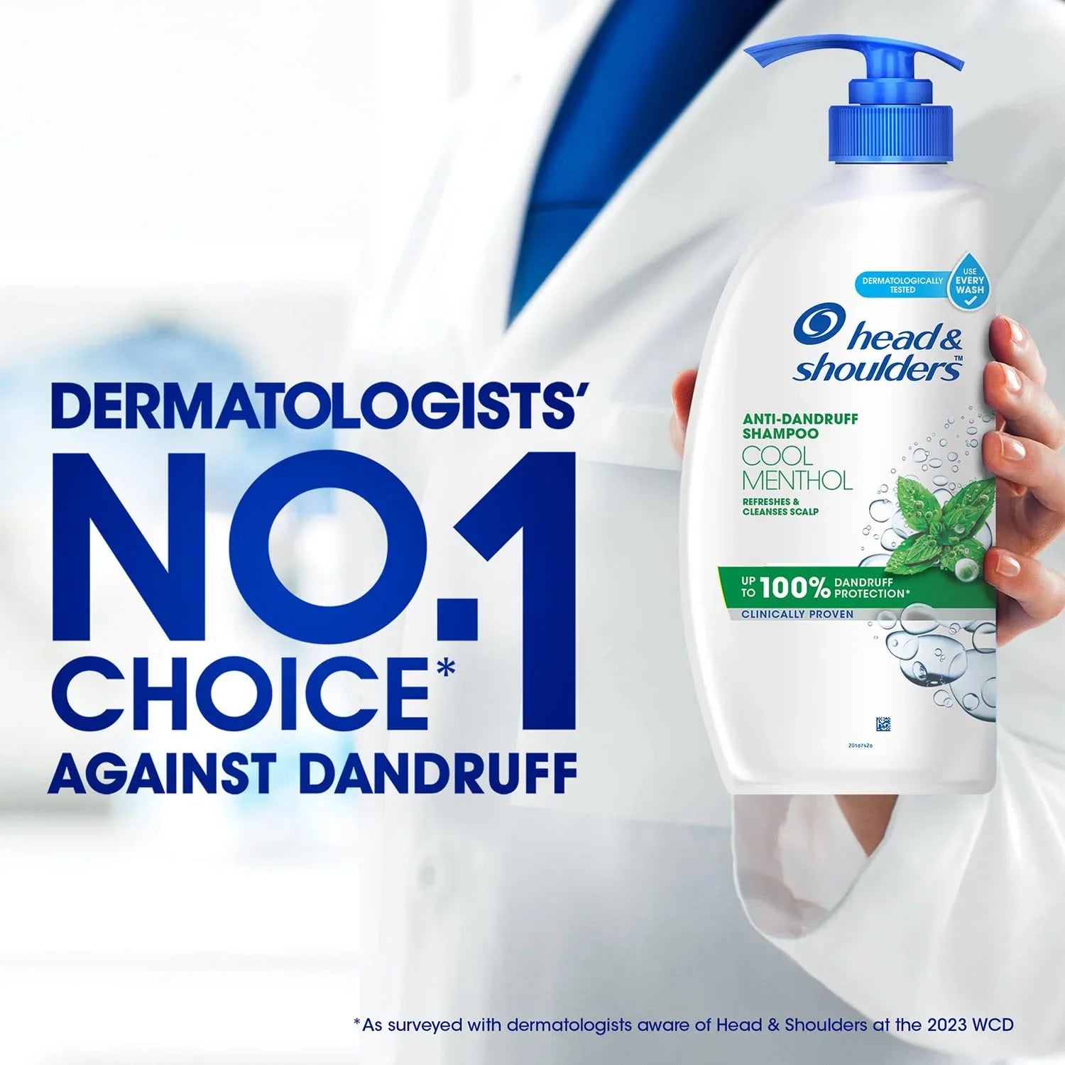 Head & Shoulders Cool Menthol Anti Dandruff Shampoo for Women & Men, 1L - view 2