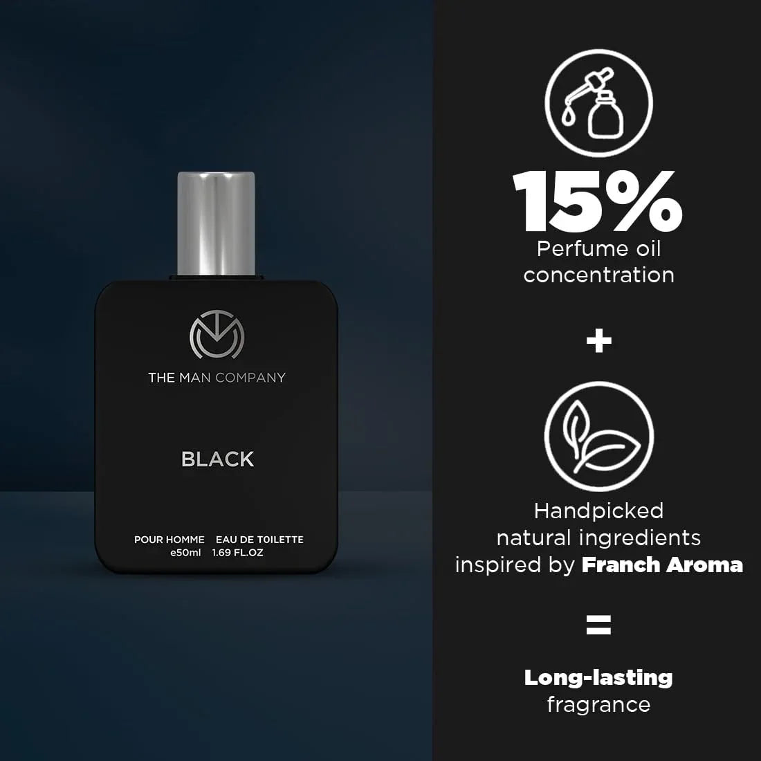 The Man Company Black Edt Perfume For Men - 50Ml - view 3