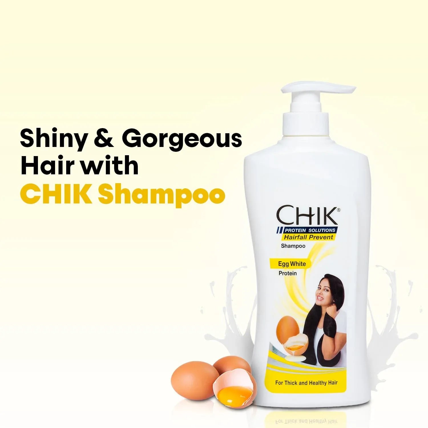 Chik Protein Solution Hairfall Prevent Shampoo, With Goodness Of Egg White 340ML - view 4