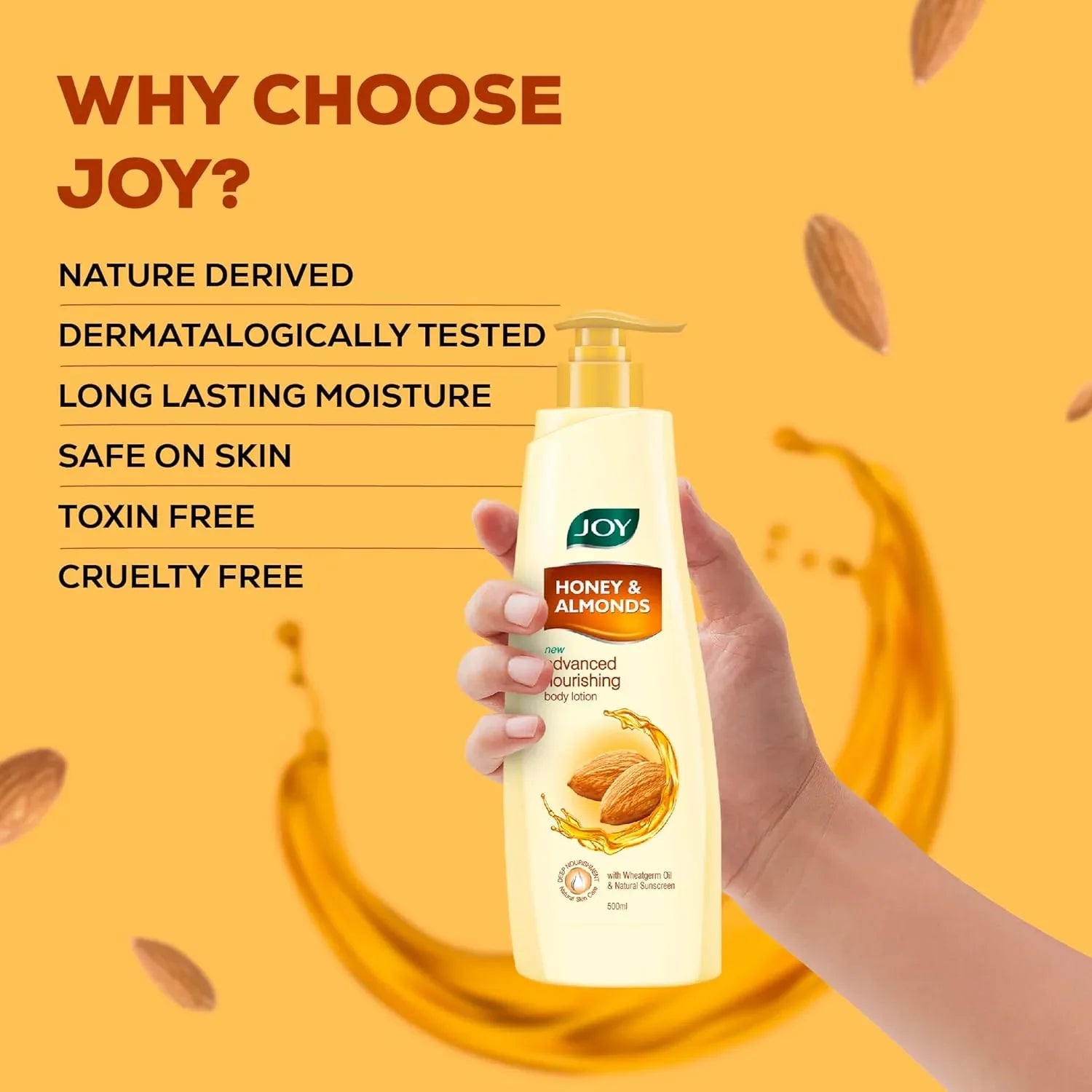 Joy Honey & Almonds Advanced Nourishing Lightweight Body Lotion 750ml - view 5