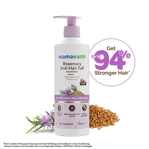 Mamaearth Rosemary Anti-Hair Fall Shampoo With Rosemary & Methi Dana 400Ml - view 3
