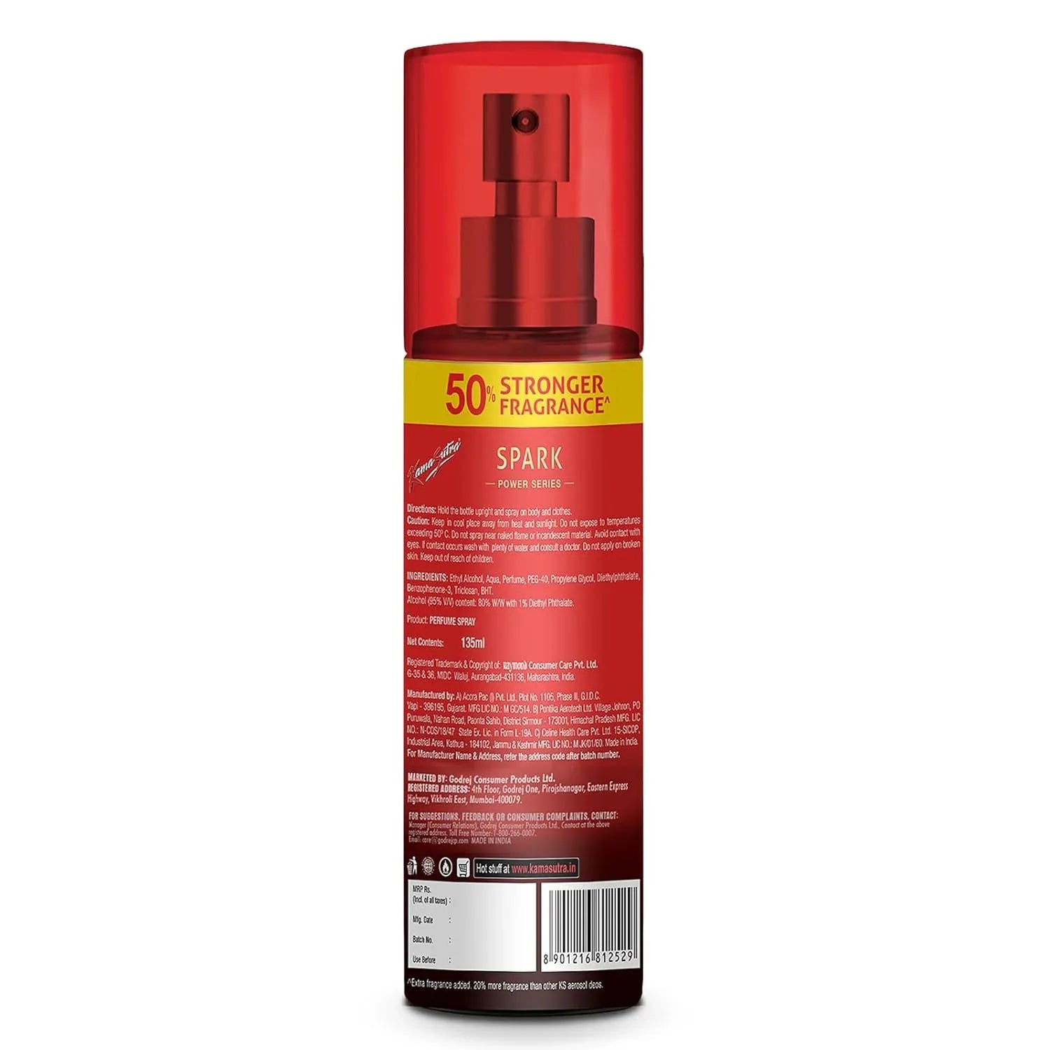 Kama Sutra Spark Power Series Fragrance Body Spray 135ml - view 5