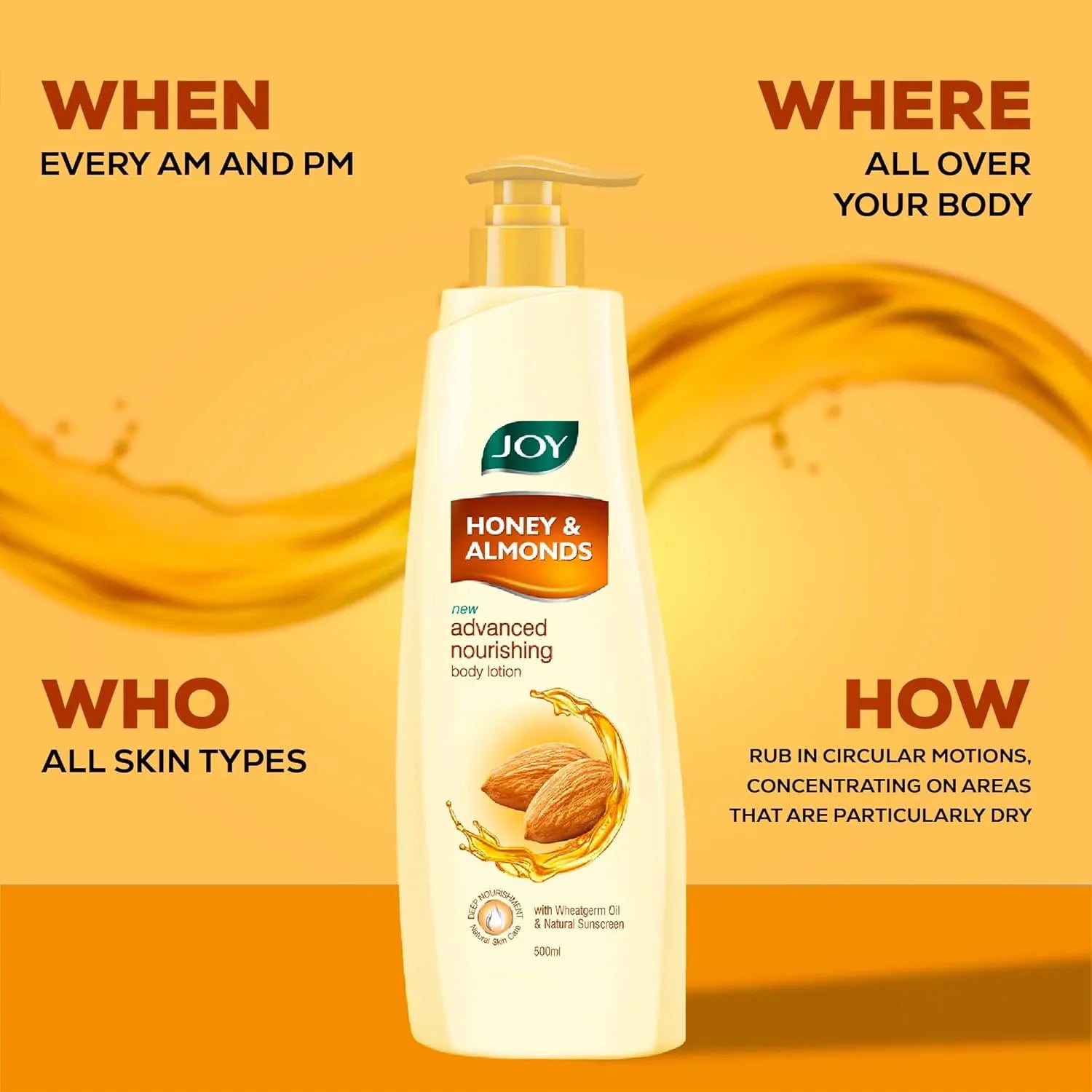 Joy Honey & Almonds Advanced Nourishing Lightweight Body Lotion 750ml - view 4
