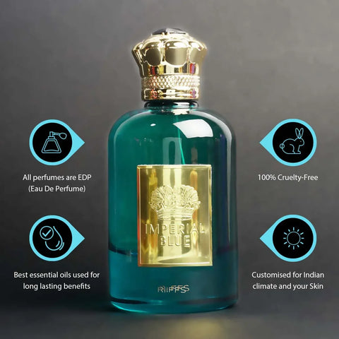 RiiFFS Imperial Blue Imported Long Lasting 100ml Men Perfume - view 6