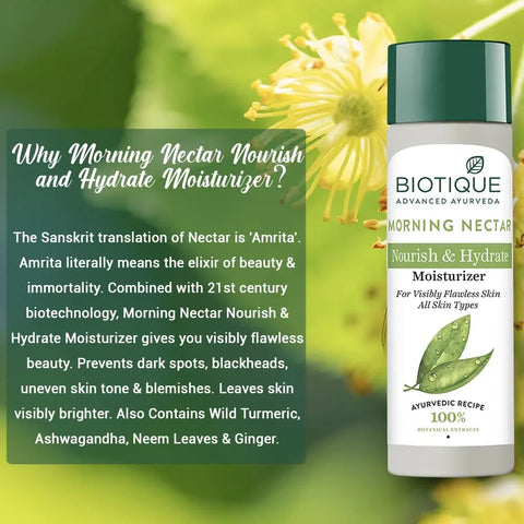 Biotique MORNING NECTAR Nourish & Hydrate Moisturizer 190ml - view 5