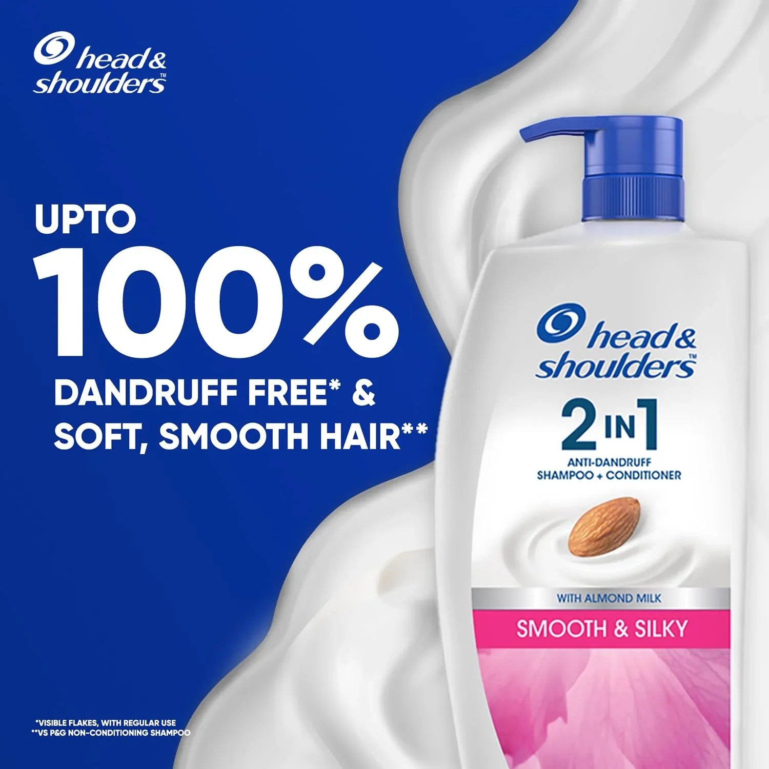 Head & Shoulders 2-in-1 Smooth and Silky Anti Dandruff Shampoo + Conditioner - view 3