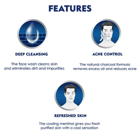 Nivea Men All-In-1 10X Vitamin C Charcoal Effect Face Wash 100 g - view 2