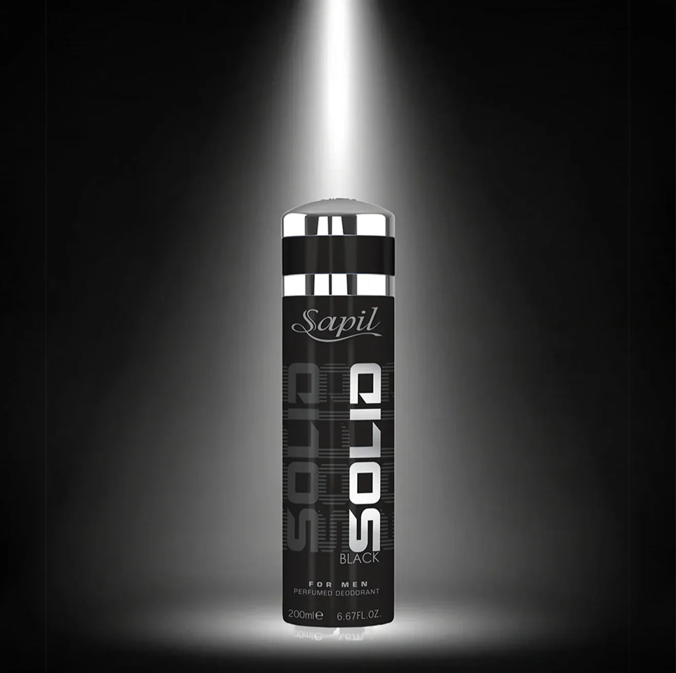 Sapil Solid Black Deodorant for Men 200ml - main view