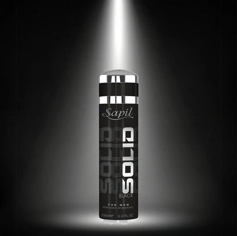 Sapil Solid Black Deodorant for Men 200ml - main view