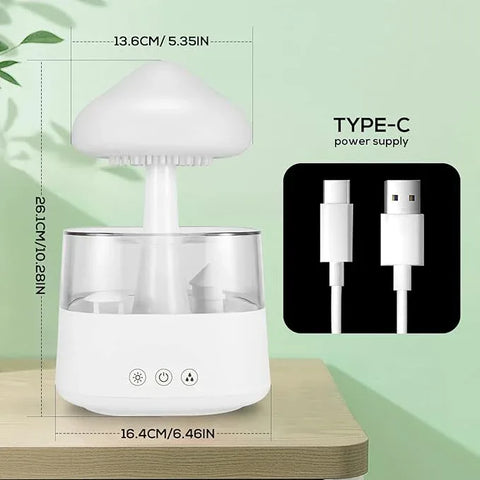 Rain Cloud Humidifier & Essential Oil Diffuser (450ml, White) - view 6
