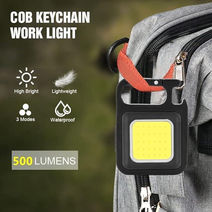 COB Key Chain Flashlights Small Water Resistant USB Rechargeable Magnetic Light - view 5