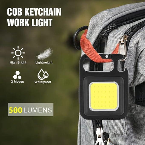 COB Key Chain Flashlights Small Water Resistant USB Rechargeable Magnetic Light - view 5