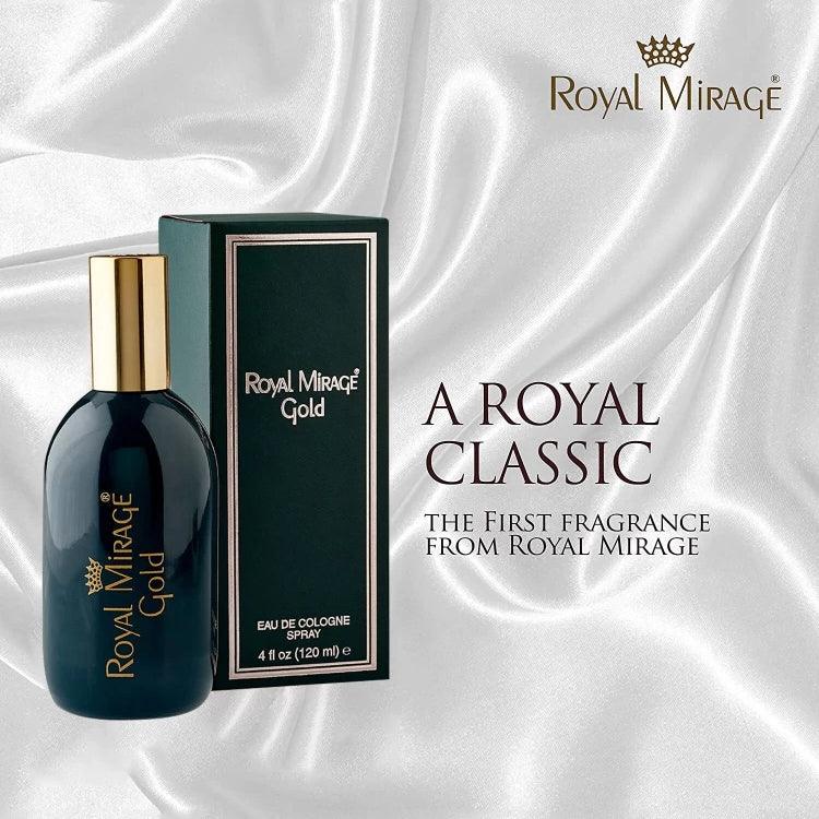 Royal Mirage Eau De Cologne Gold Perfume Spray For Men 120ml - view 3