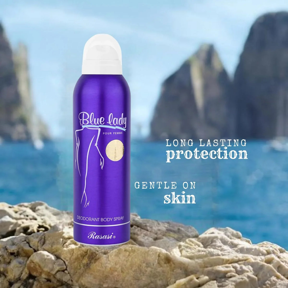 Rasasi Blue Lady Deodorant Spray For Women 200ml - main view
