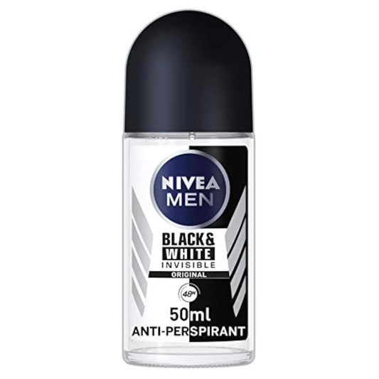 NIVEA MEN Black and White Anti-perspirant Body Roll-On 50ml – Long-Lasting - main view